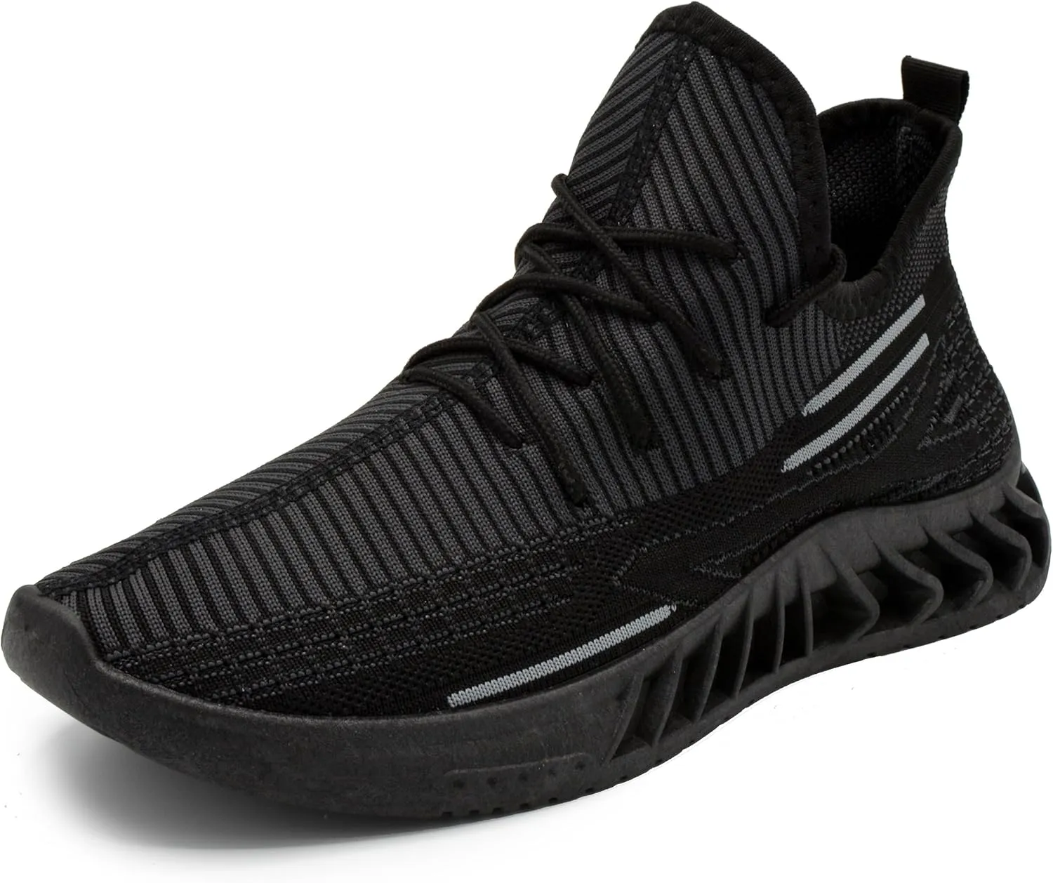 AKADEMIKS Men's Fit Knit Jogger Sneakers, Breathable Running Shoes for Athletic and Casual Wear