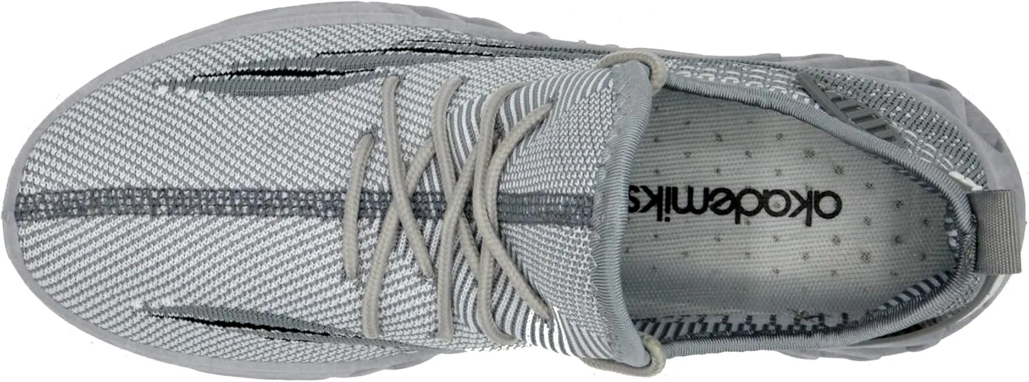 AKADEMIKS Men's Fit Knit Jogger Sneakers, Breathable Running Shoes for Athletic and Casual Wear
