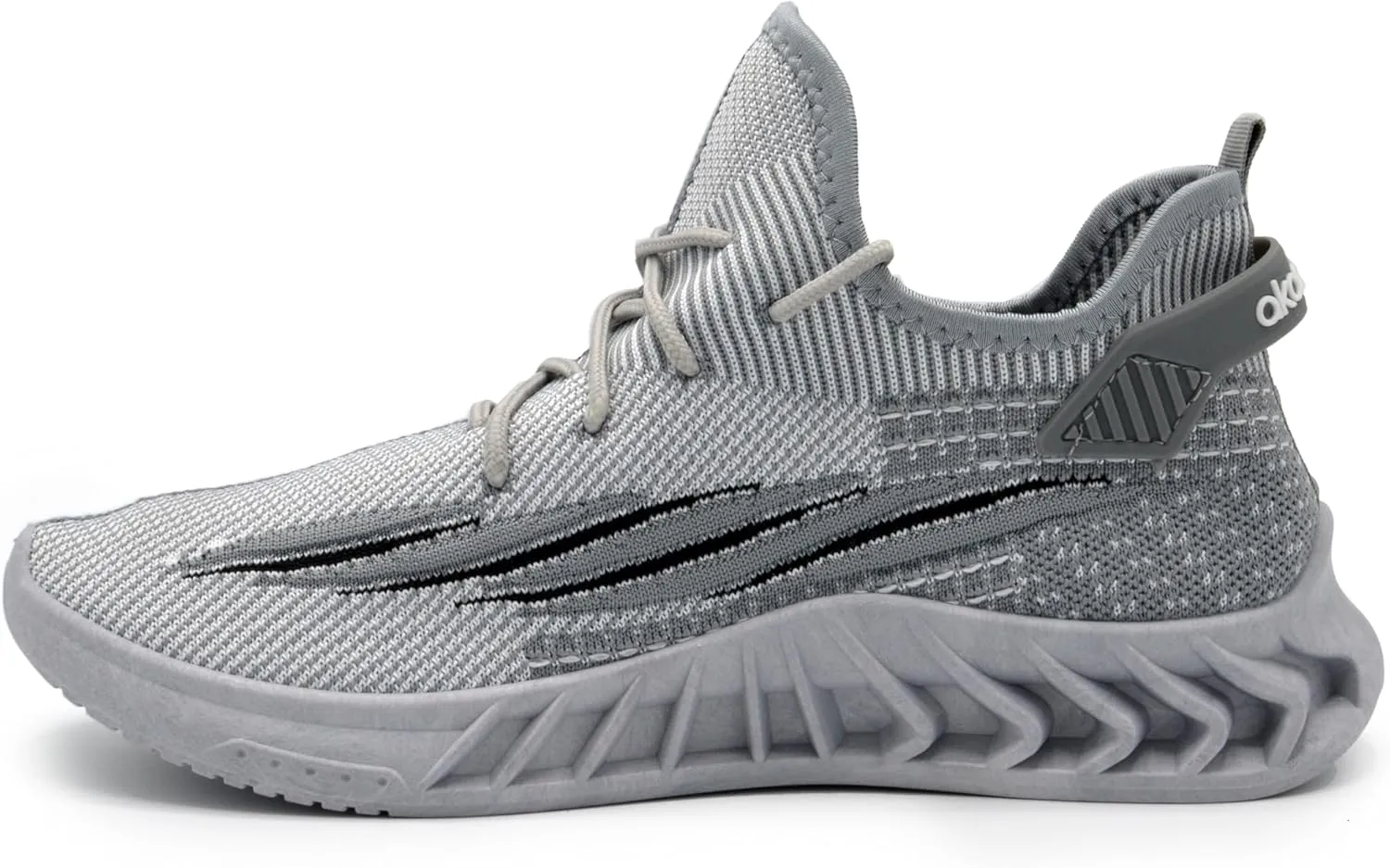 AKADEMIKS Men's Fit Knit Jogger Sneakers, Breathable Running Shoes for Athletic and Casual Wear