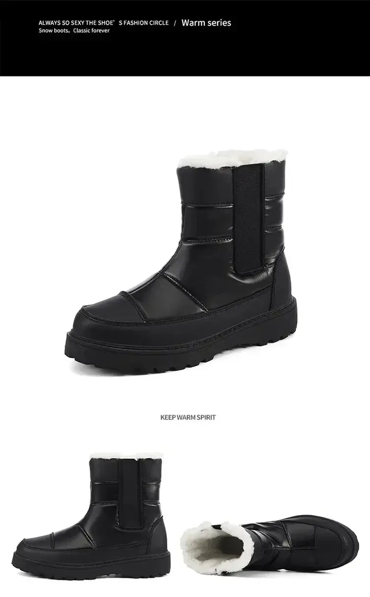 Anti-slip Wear-resistant Super Warm Waterproof Boots for Men and Women.