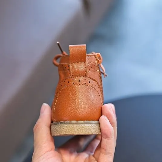 Boy's Ankle Leather Boots Oxford Shoes Toddler Little Boys School