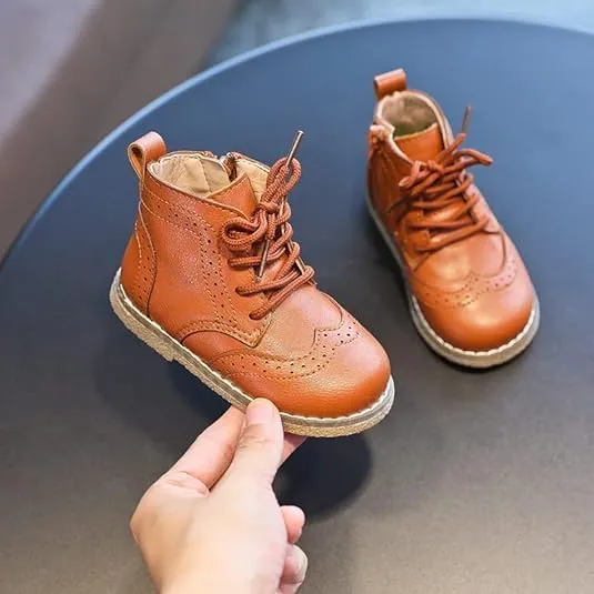 Boy's Ankle Leather Boots Oxford Shoes Toddler Little Boys School