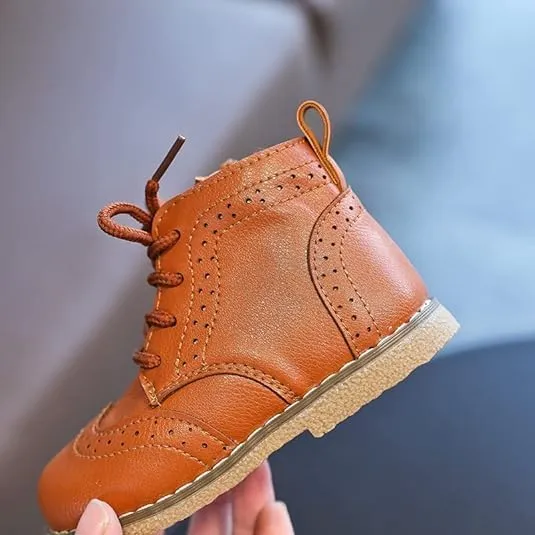 Boy's Ankle Leather Boots Oxford Shoes Toddler Little Boys School