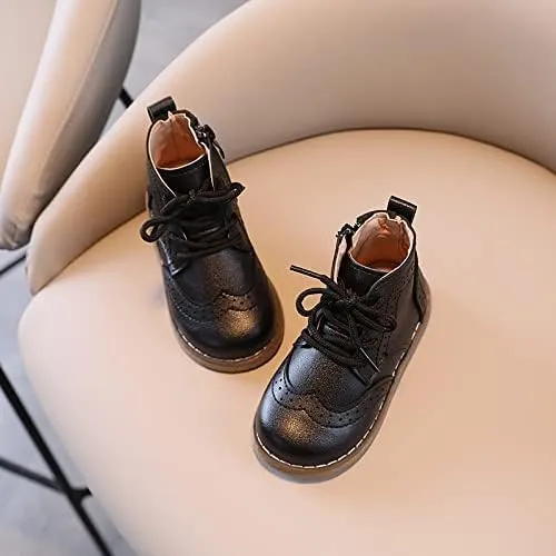 Boy's Ankle Leather Boots Oxford Shoes Toddler Little Boys School