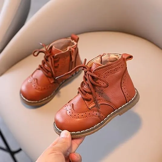 Boy's Ankle Leather Boots Oxford Shoes Toddler Little Boys School