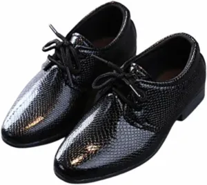 Boy's Oxford Dress Shoes Elegant Leather Shoes Black White