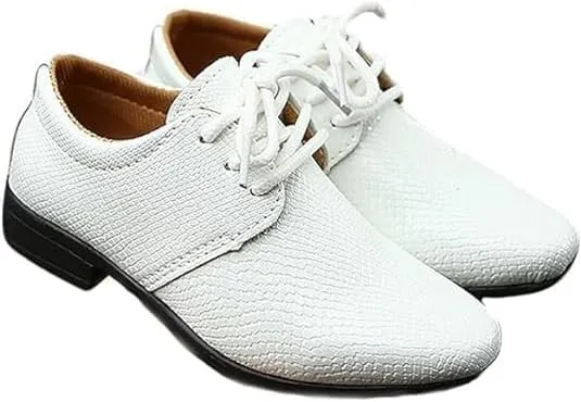 Boy's Oxford Dress Shoes Elegant Leather Shoes Black White