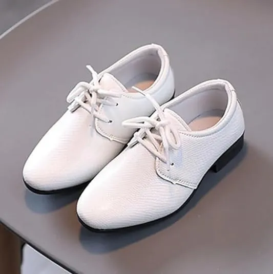 Boy's Oxford Dress Shoes Elegant Leather Shoes Black White