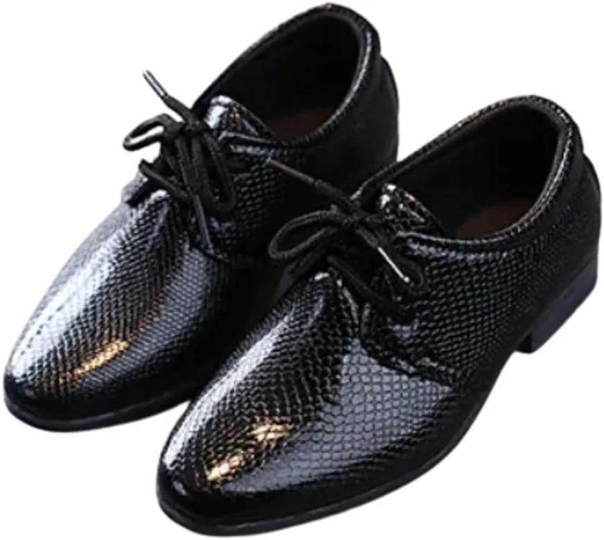 Boy's Oxford Dress Shoes Elegant Leather Shoes Black White