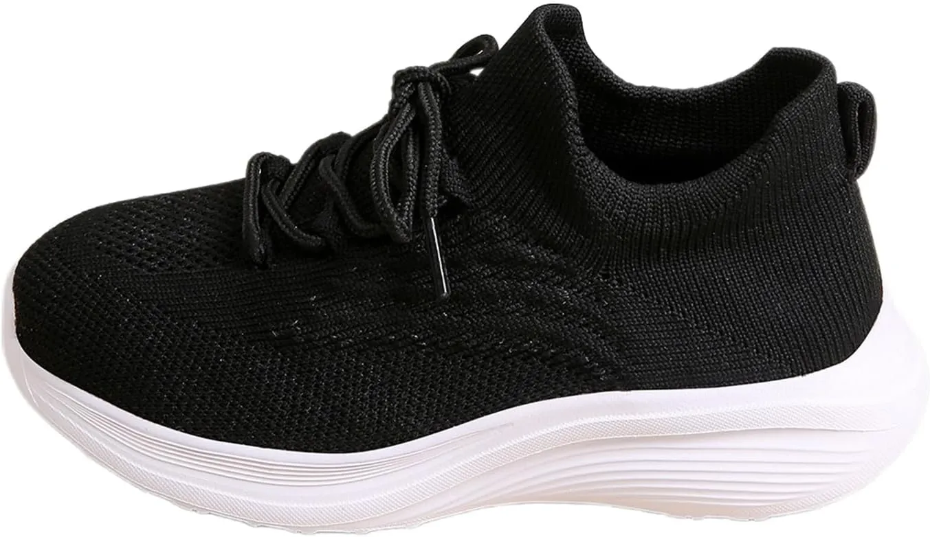 Boys Sneakers High Top Athletic Shoes Breathable Knit Casual Footwear Soft Sole for Outdoor Activities Comfortable Stretch Socks Sneakers for Kids
