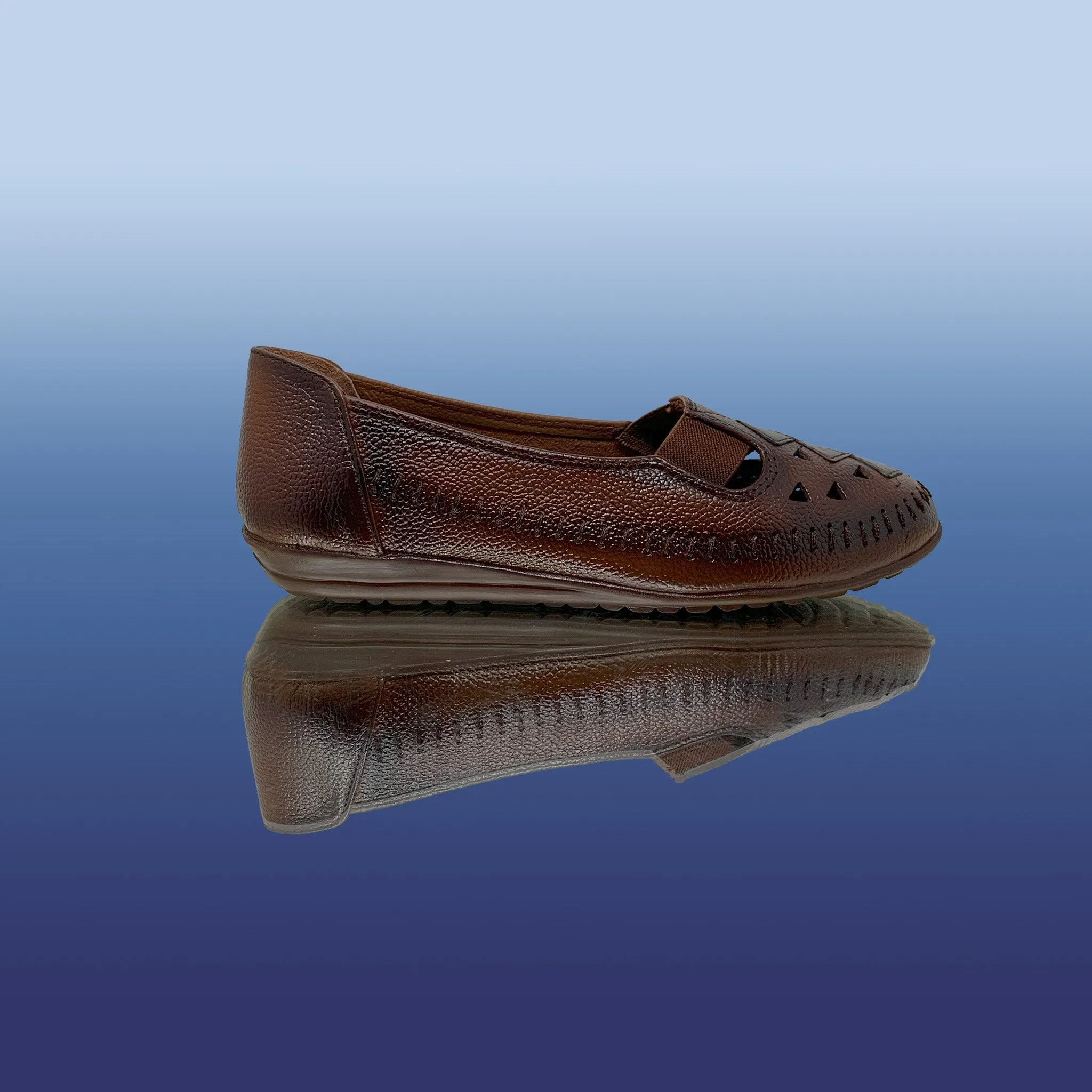 Brown Dry Milled Leather Loafers