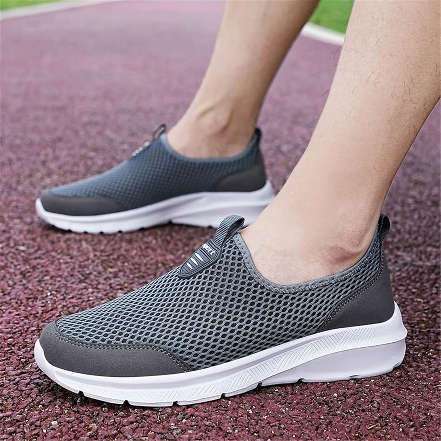 Casual Dress Shoes Fashion Summer Men Breathable Mesh Shallow Lace Up Casual Shoes