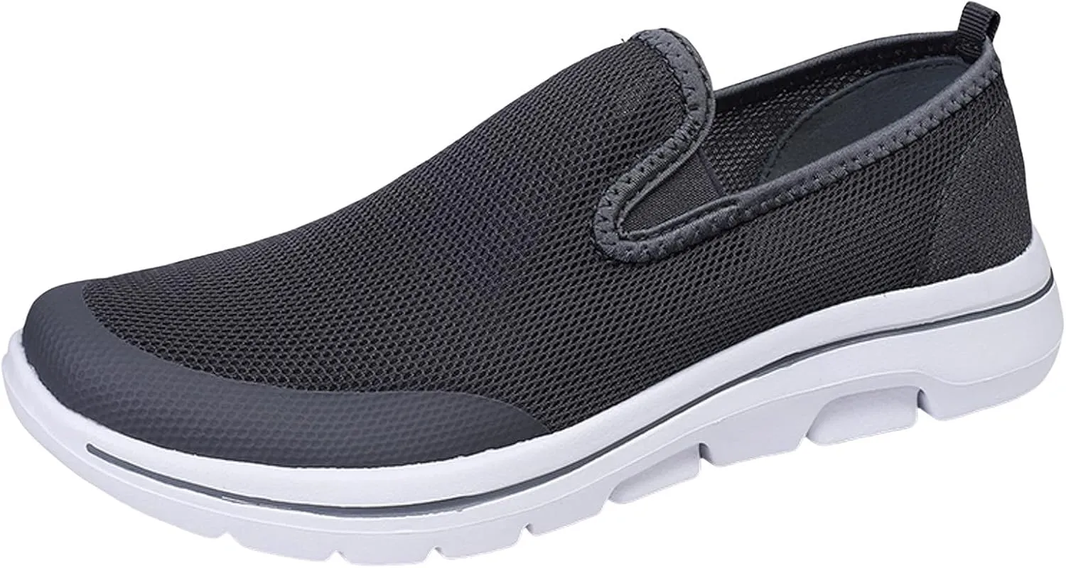 Casual Dress Shoes Men Sports Shoes Simple and Solid Color New Pattern Summer Mesh Breathable Thick Sole Comfortable