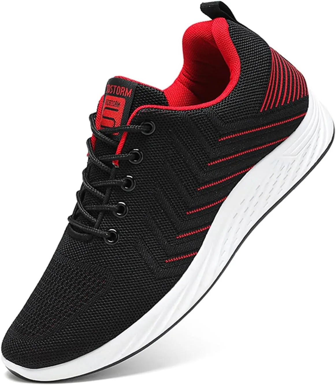 Casual Shoes Lace up Fashion Summer and Men Flat Mesh Breathable Stripes Solid Color Casual