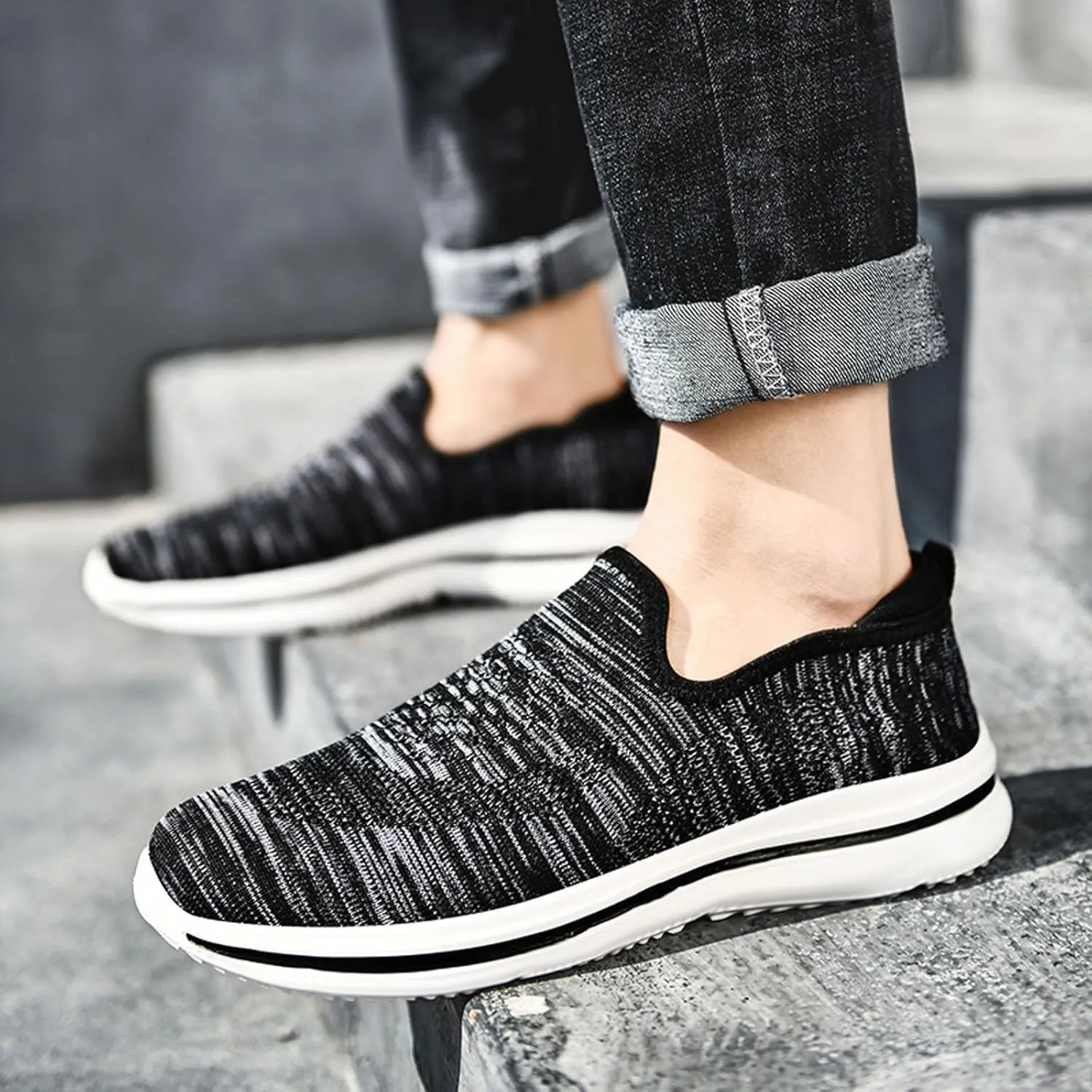 Casual Shoes Lace up Mens Large Size Loafers Outdoor Casual Running Shoes One Stirrup Loafers Sneakers