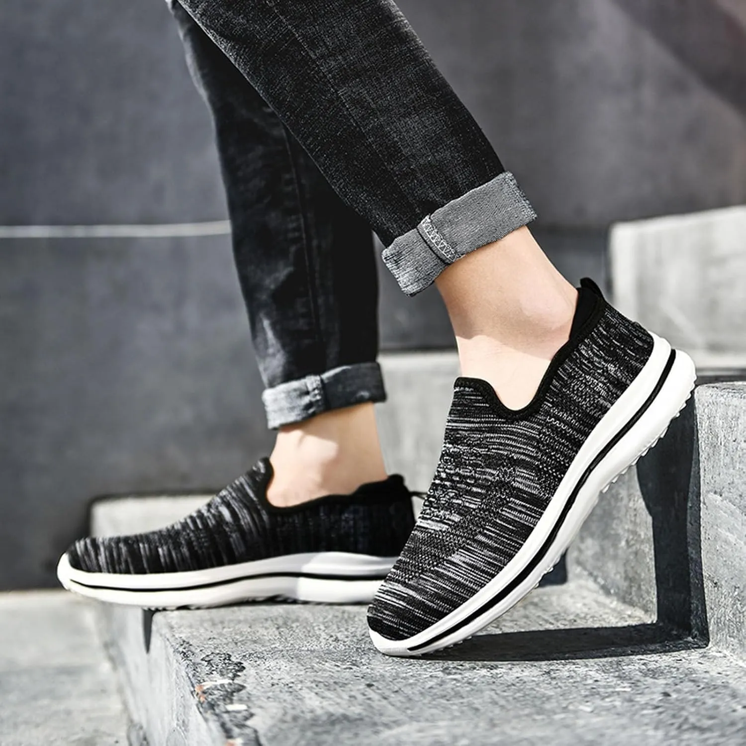 Casual Shoes Lace up Mens Large Size Loafers Outdoor Casual Running Shoes One Stirrup Loafers Sneakers