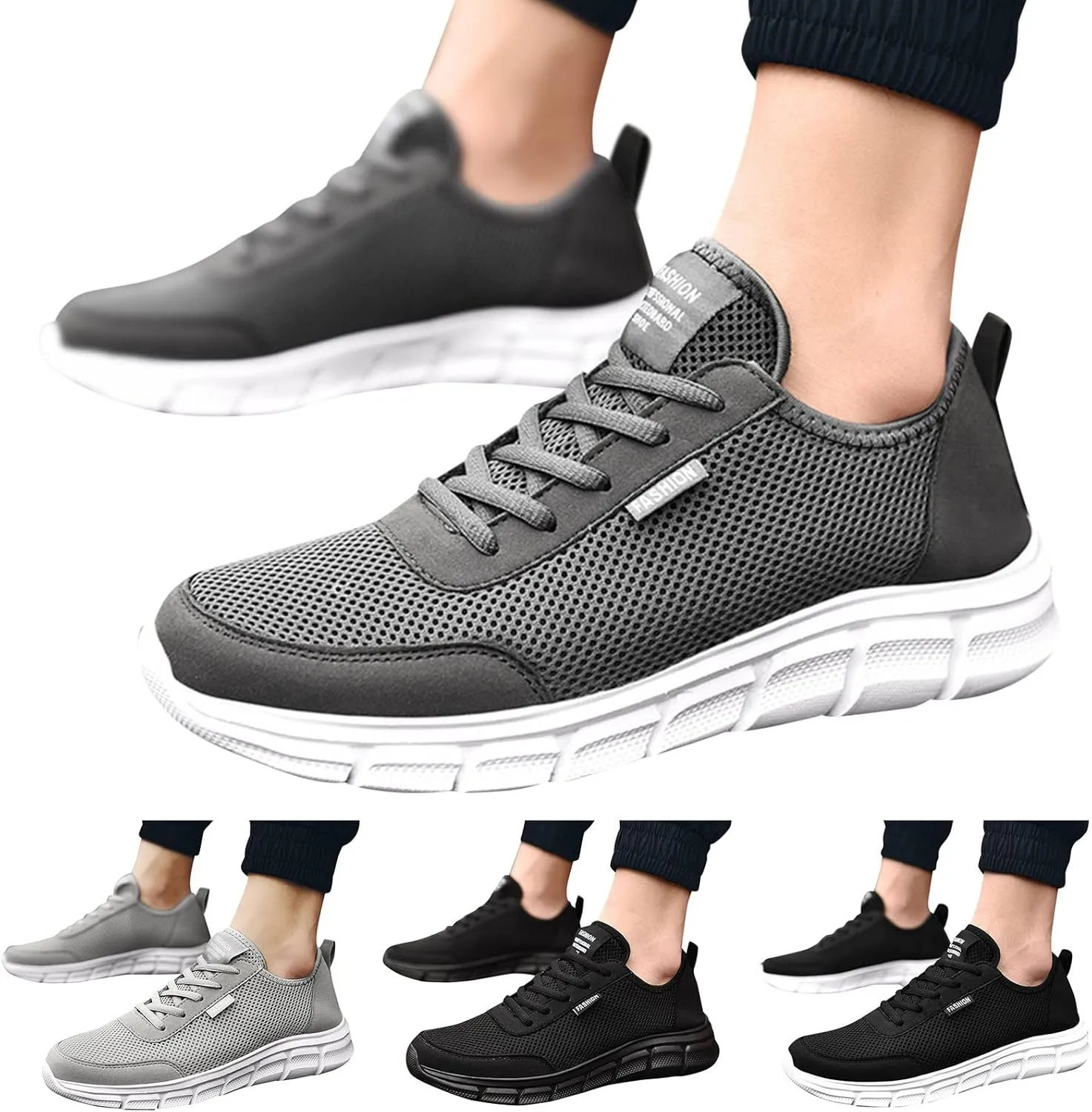 Casual Walking Shoes Men Sports Shoes Fashionable Summer New Pattern Mesh Breathable Lightweight Comfortable Casual