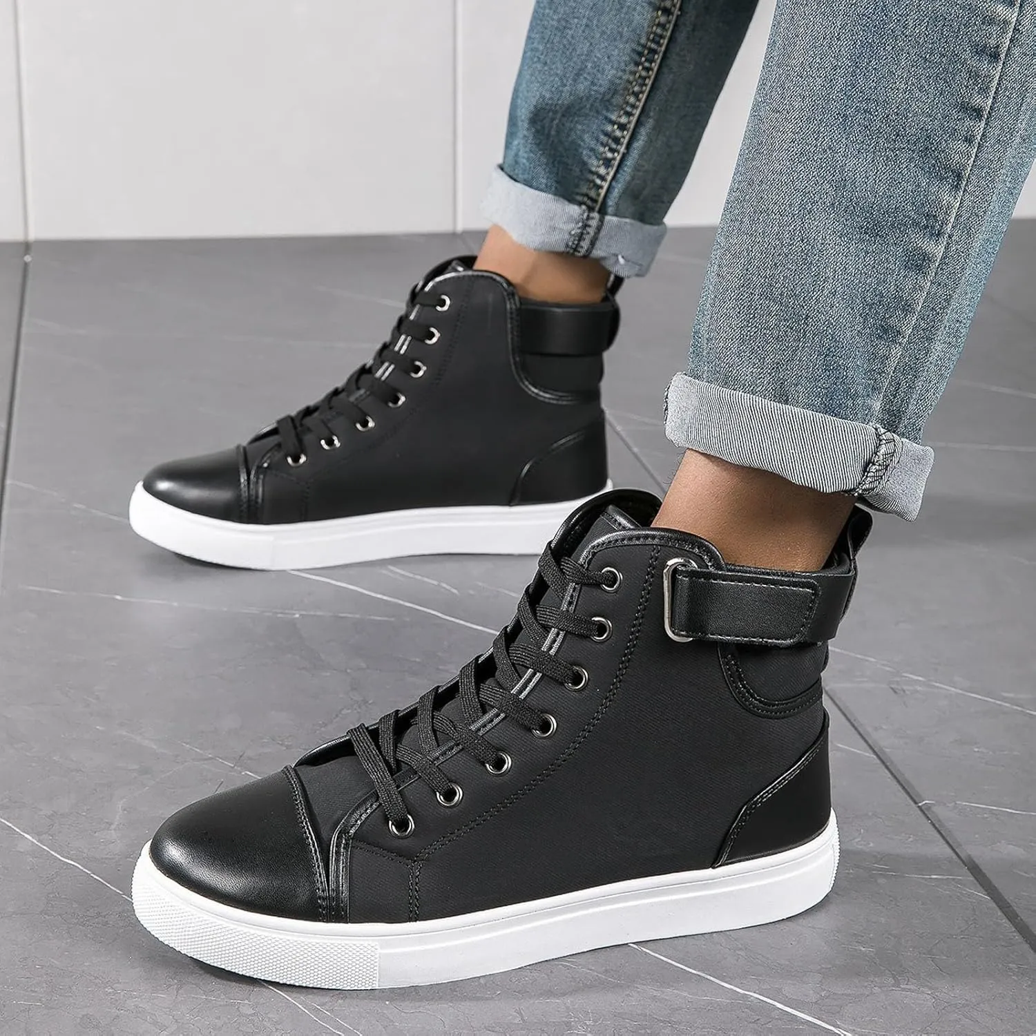 Casual Walking Shoes Mens Shoes Lightweight Casual PU Sneakers Walking for Men