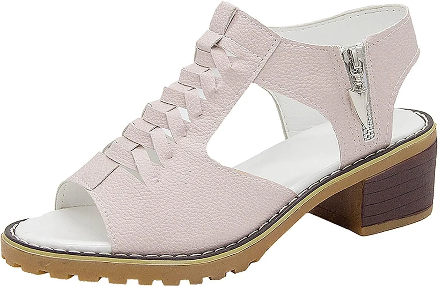 Cathalem Libiyi Sandals Women, Women's Libiyi Comfy Orthotic Chunky Sandals, Fish Mouth Open Toes Vintage Sandals