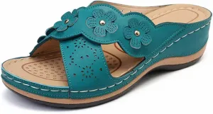 Cathalem Orthopedic Sandals for Women, Anti-Slip Breathable Sandal Women Summer Slippers with Arch Support Vintage Flip Flop