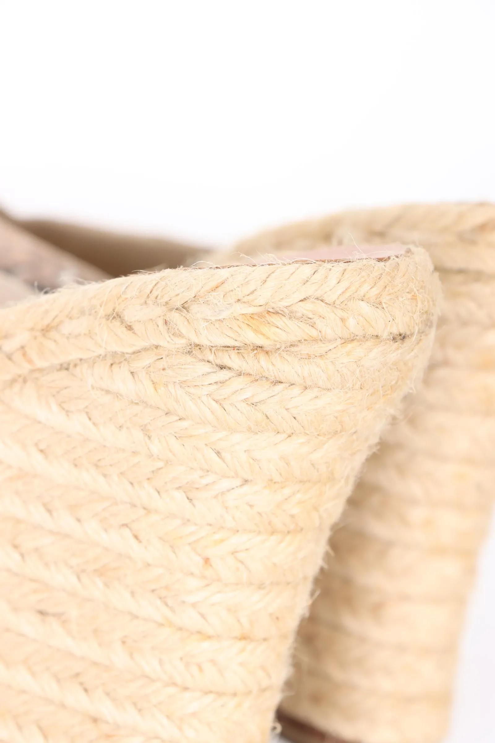 CHRISTIAN LOUBOUTIN 'Tiburon' Espadrilles Wedge Sandals (37)