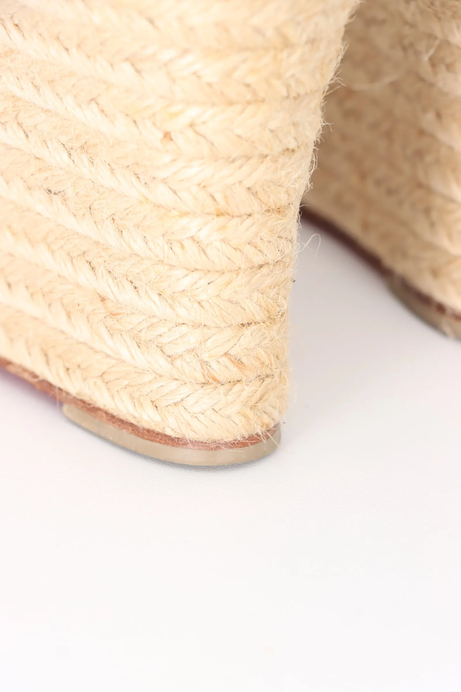 CHRISTIAN LOUBOUTIN 'Tiburon' Espadrilles Wedge Sandals (37)