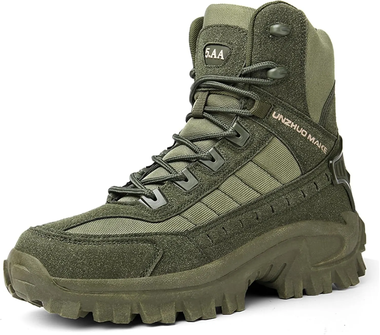 CHUUMEE Men's Tactical Work Boots Splash Resistant Durable Outdoor Suede Hiking Boots Breathable Army Desert Boots