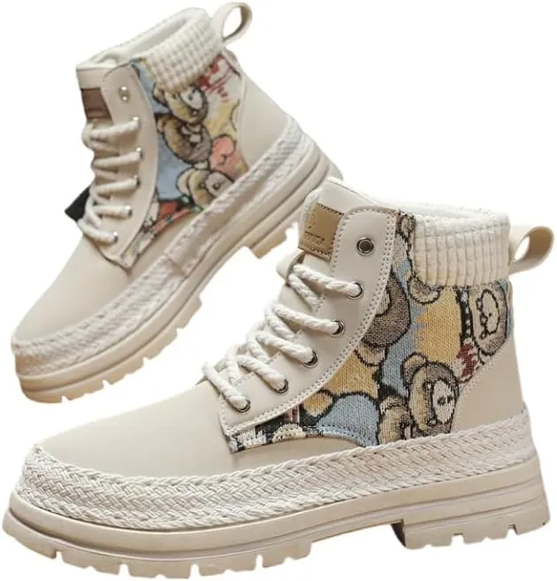 Classic PU Leather High Top Boots for Men - Comfy & Durable Hiking Shoes for Outdoor Activities
