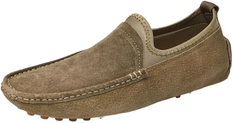 Classic Soft Suede Shoes Men Loafers Slip On Leather Casual Men Shoes Comfort Driving Shoes Men Flats Walking Footwear
