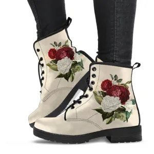 Combat Boots - Beautiful Flowers #33 | Custom Shoes, Women's Boots, Aesthetic Shoes, Boho Shoes, Vintage Style Shoes, Sorority Shoes