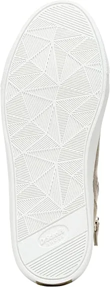 Dr. Scholl's No Prob Taupe Glitter Lace Up High Top Rounded Toe Sneakers
