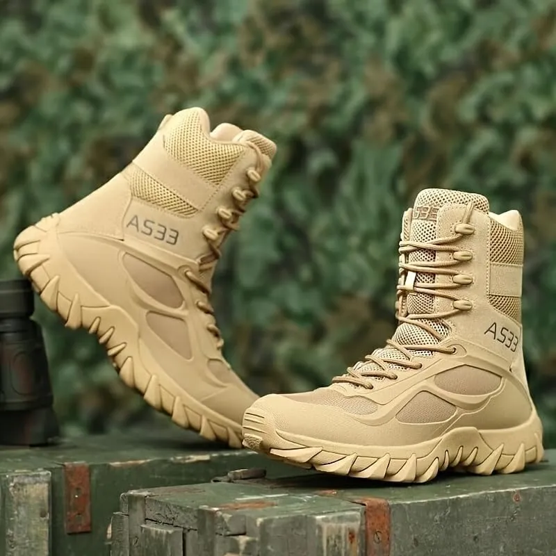Durable Men's Tactical Hiking Boots - Non-Slip Snow Boots for Winter Outdoor Activities