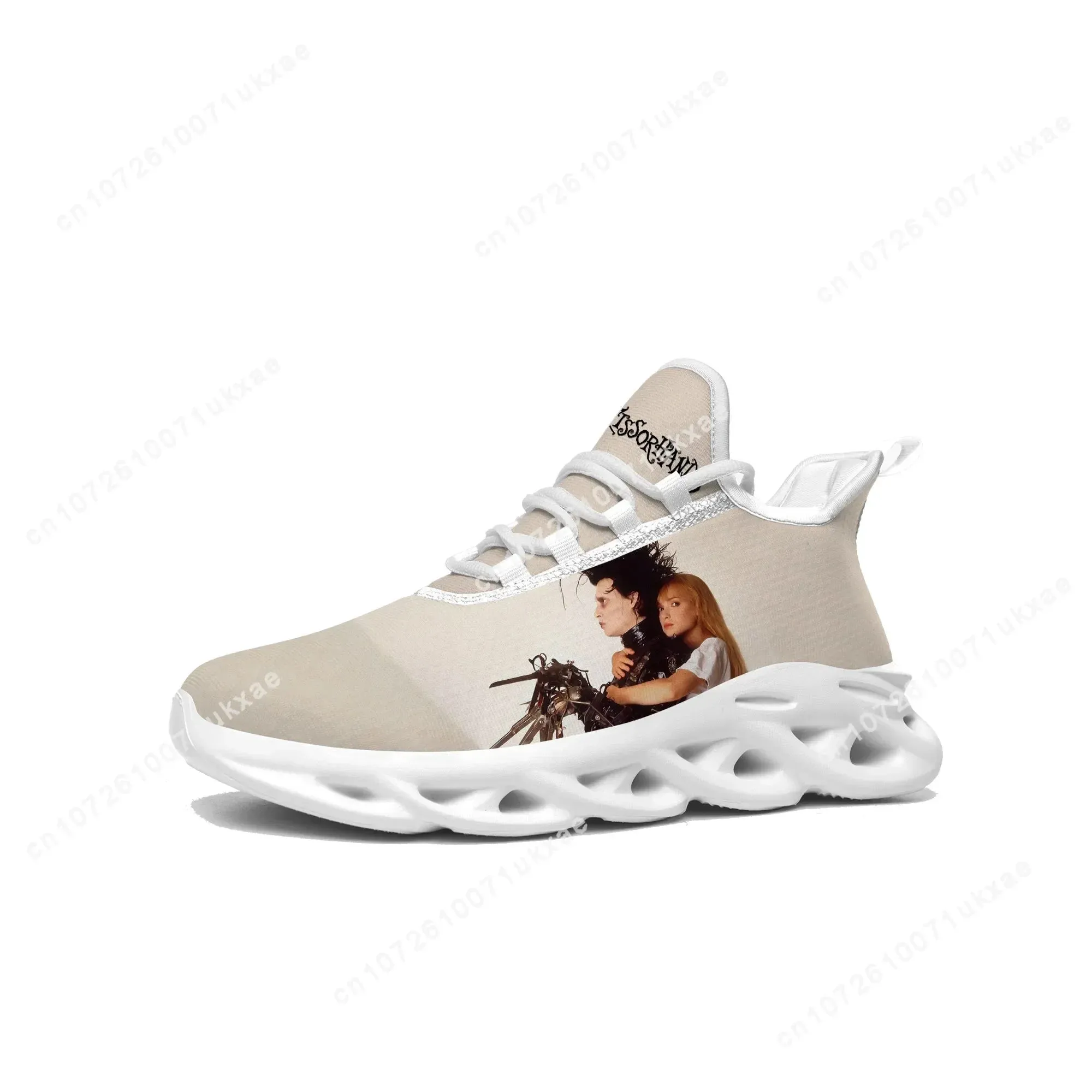 Edward Scissorhands Custom Sneakers | Johnny Depp Movie-Inspired Flats for Men & Women | High-Quality Breathable Sports Running Shoes