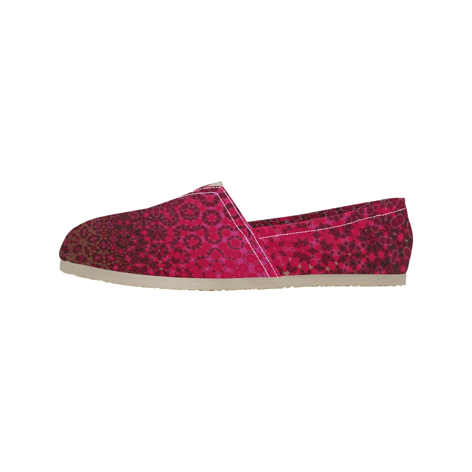 Espadrilles Canvas Red Leaves Abstract