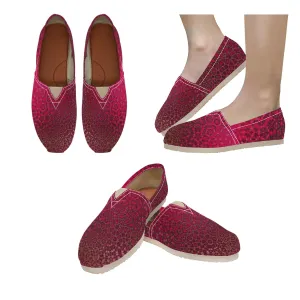Espadrilles Canvas Red Leaves Abstract