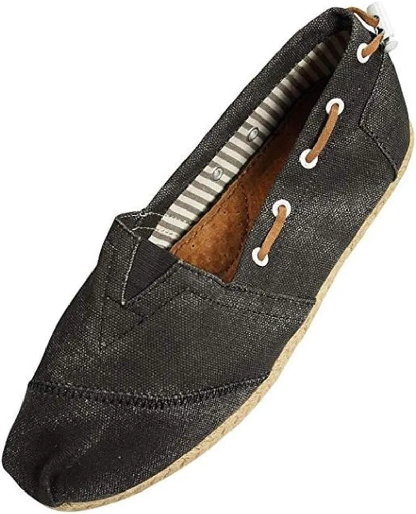 Farasion Women's Canvas Slip-On Shoes with Padded Insole