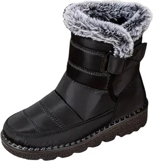 Fashion Couple Men Women Winter Water Proof Flat Hook Loop Keep Warm Snow Boots Men Outdoor Lightweight Hiking