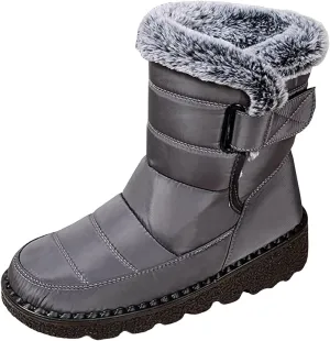 Fashion Couple Men Women Winter Water Proof Flat Hook Loop Keep Warm Snow Boots Men Outdoor Lightweight Hiking