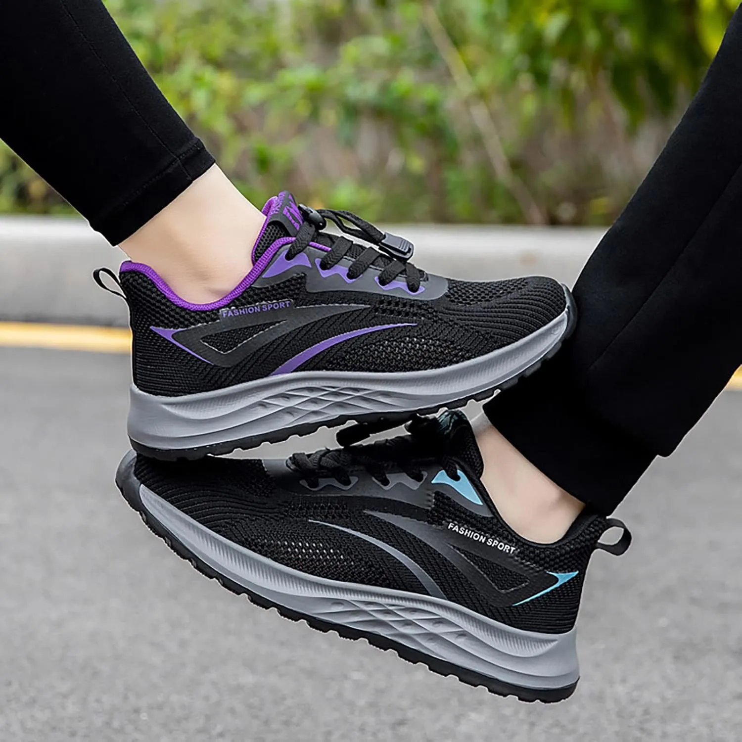 Fashion Sneaker Lace-Up Couple Men's Spring and Summer New Non Slip Walking Fashion Light Shoes Middle and Elderly