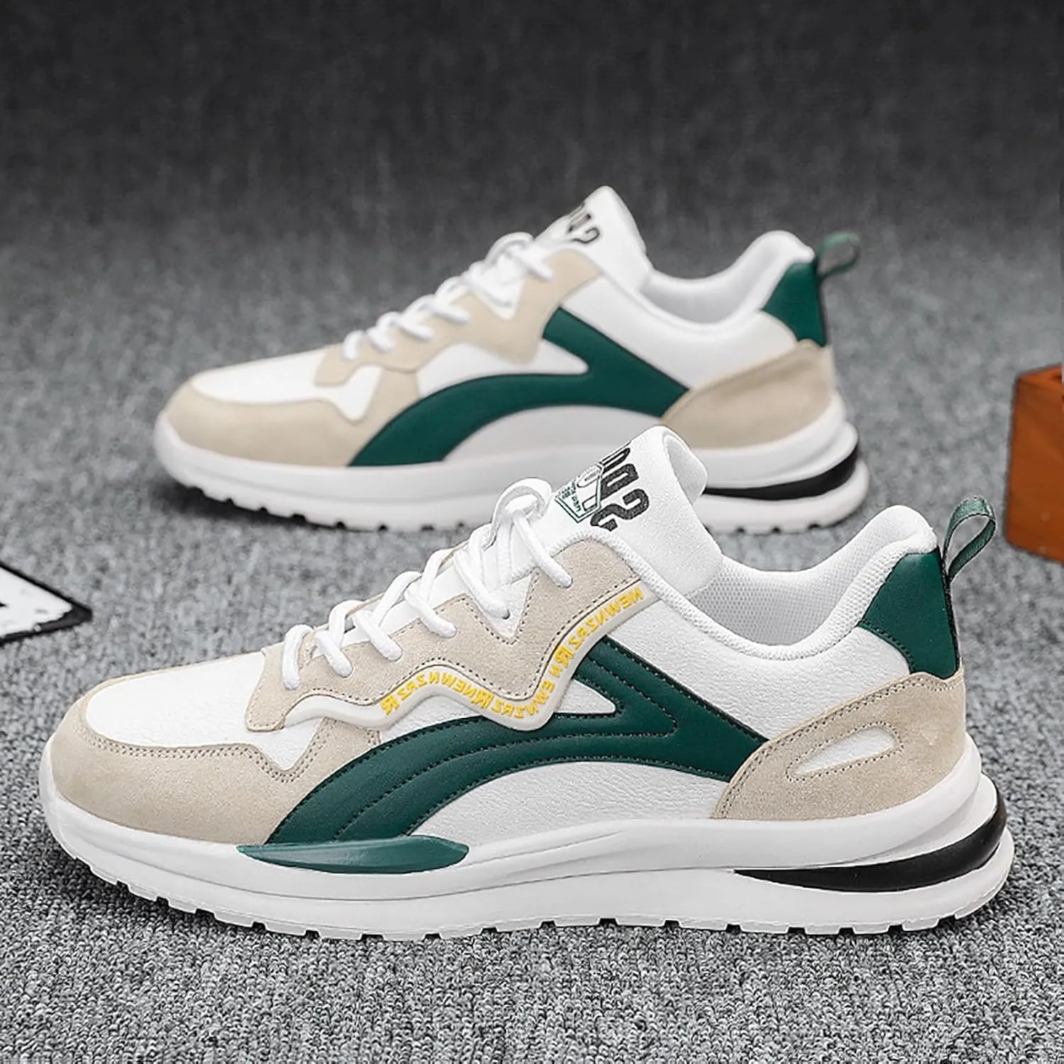 Fashion Sneaker Lace-Up Men's Shoes Breathable Spring Trend Versatile Sports Leisure Gump Running Dad Shoes