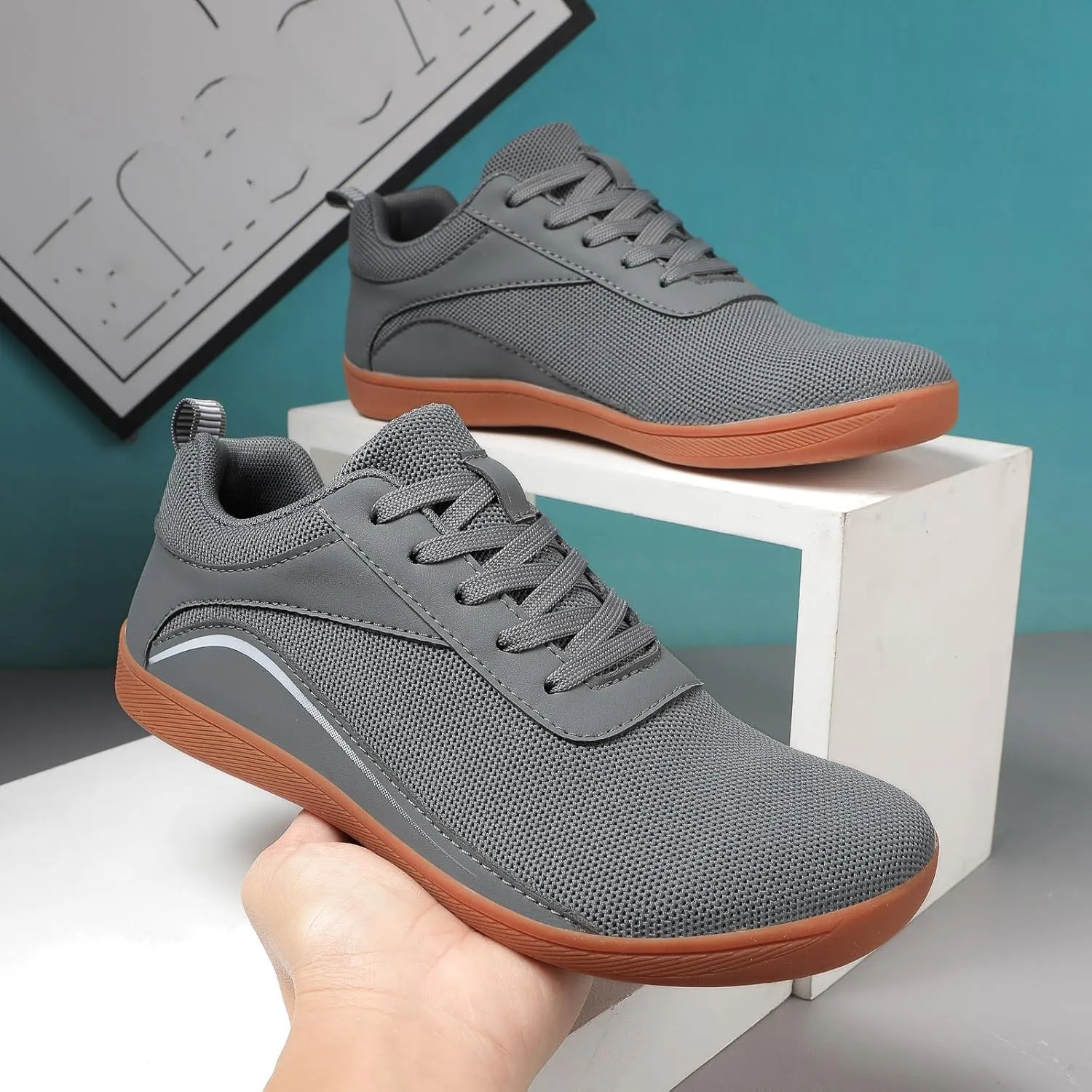 Fashion Sneakers Casual Shoe for Men Couple Mesh Sports Casual Shoes Breathable Flat Bottom Lightweight Plus Size