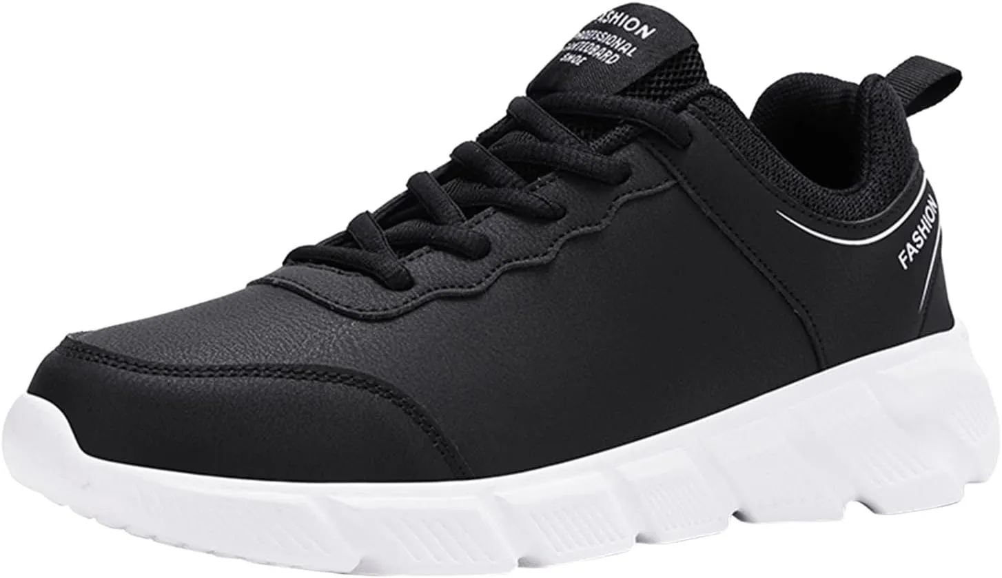 Fashion Sneakers Comfortable Mens Shoes Casual Leather Laace Up Color Blocking Casual Fashion Simple Shoes Running
