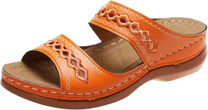flat sandals for women Orthopedic Sandals for Women Arch Support Sandals Comfy Wedge Walking Slippers Anti-Slip Breathable Sandals