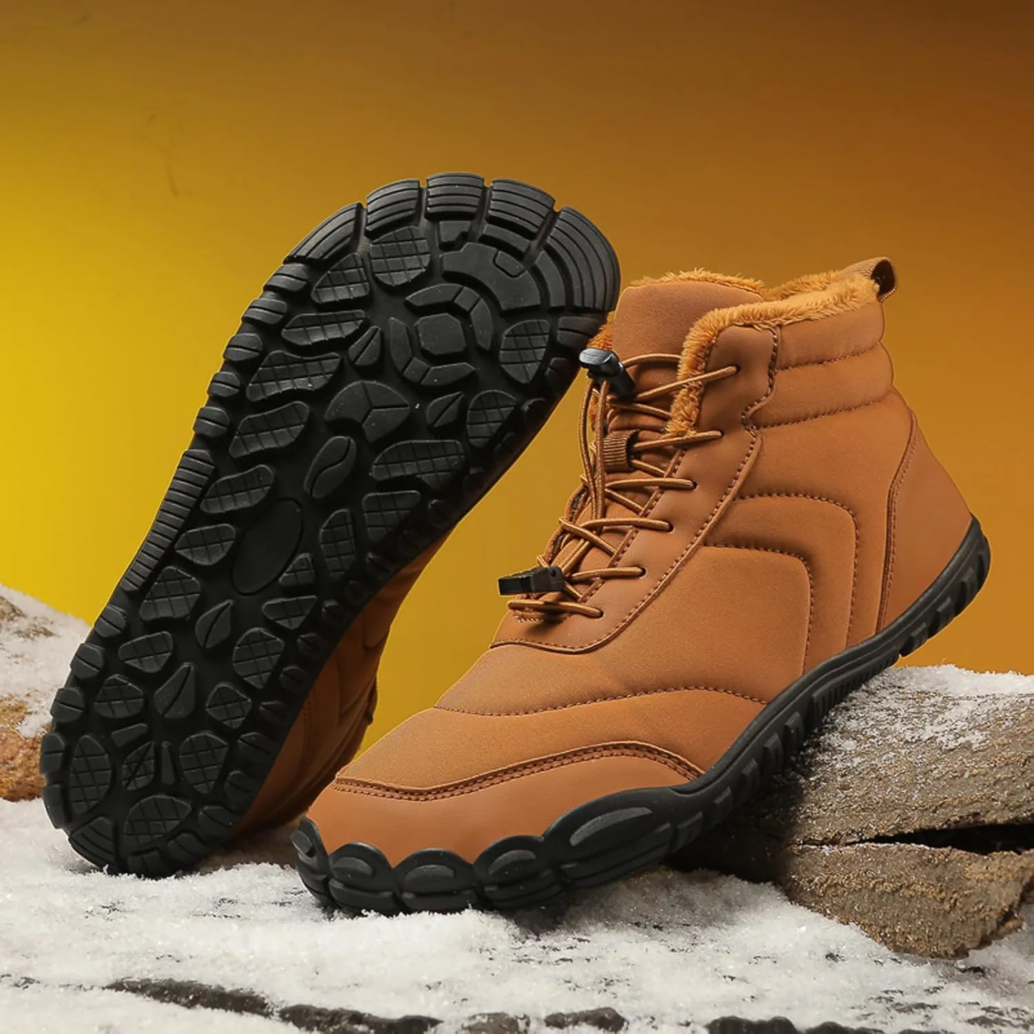 FLIOZY Unisex Non-Slip Lightweight Hiking Boots - Waterproof and Grip-Enhanced with Spacious Toe Box Durable Sole for Walking