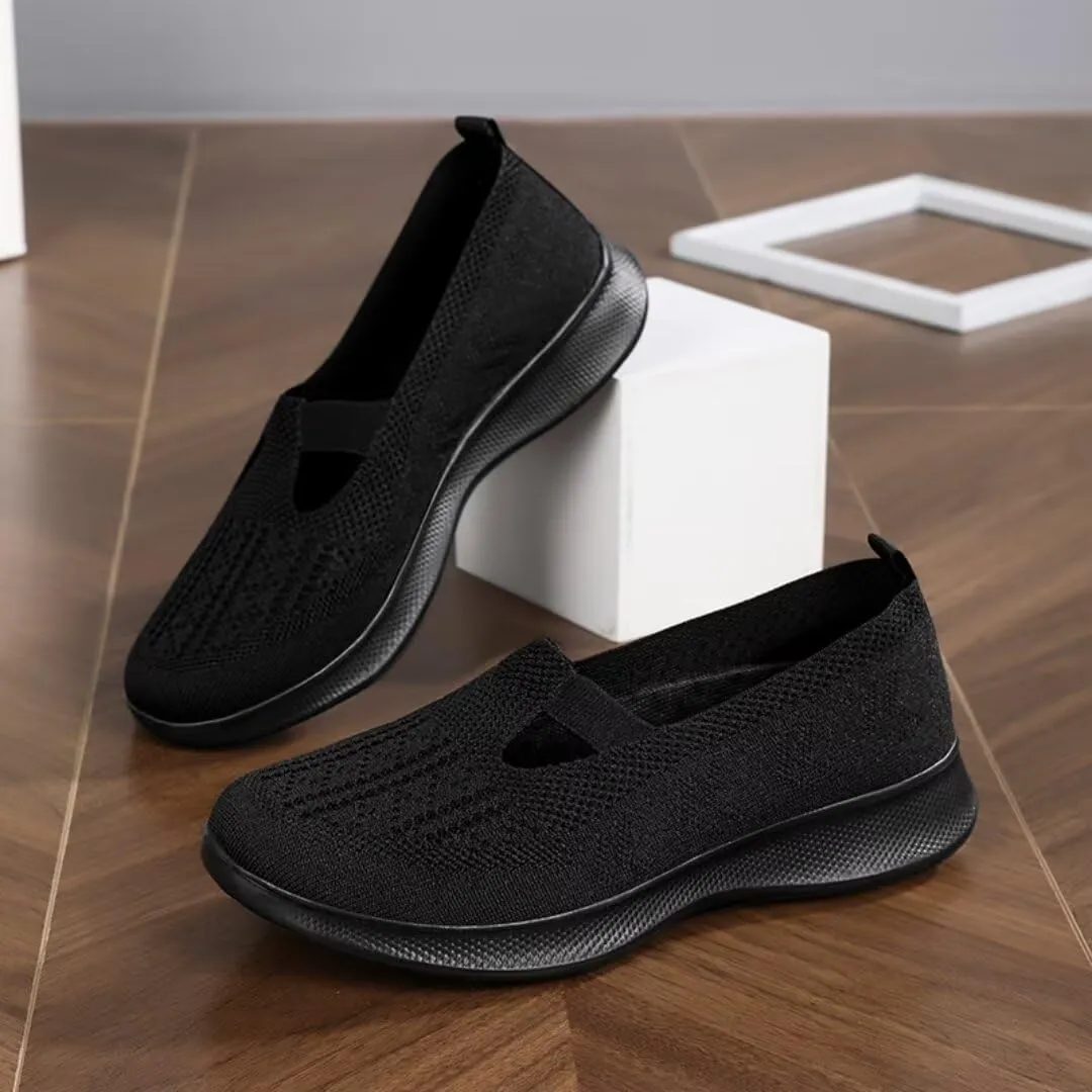 FusionFolio Summer Breathable Nonslip Soft Sole Elderly Shoes Women's, Casual Orthopedic Walking Flats for MiddleAged and Seniors