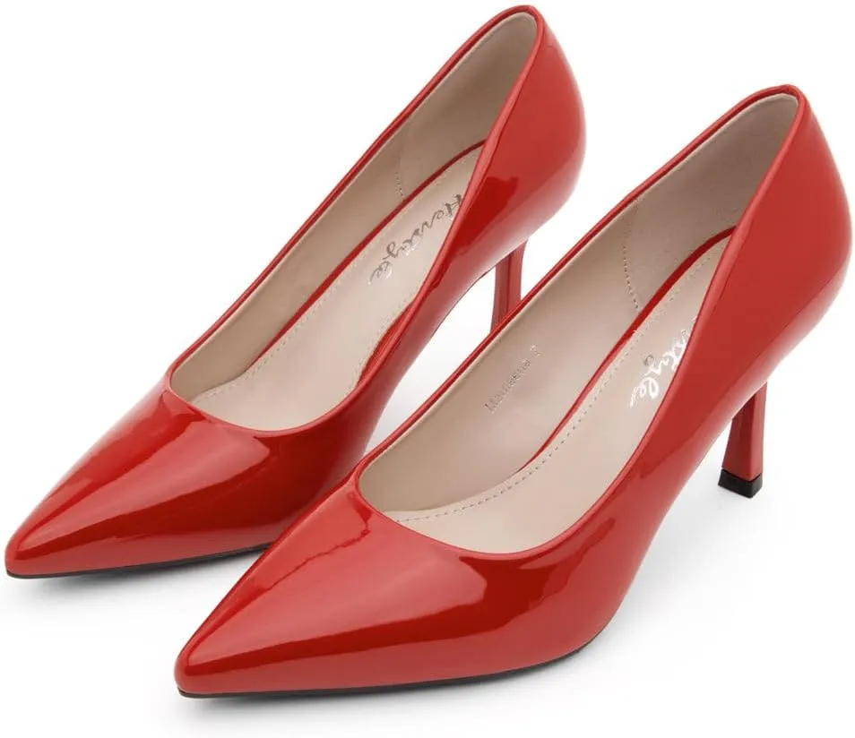 Herstyle Women's 3 Inch Stiletto Pumps ?C Comfortable Classic Pointed Closed Toe High Heels for Women, Fashionable Dressy Elegant Work Office Wedding Shoes