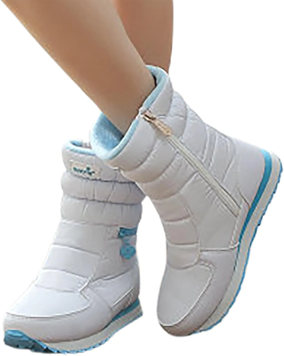 Hiking Boots for Women Waterproof Hiking Boots Lightweight Insulated Fur Boots Athletic Outdoor Work Boots Winter Shoes