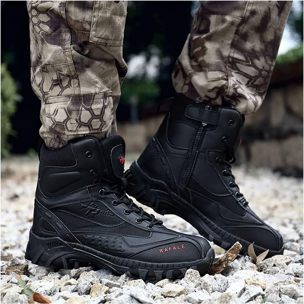 Kervaky Mens Military Tactical Boots Outdoor Lightweight Durable Military Boots for Hiking Work Combat