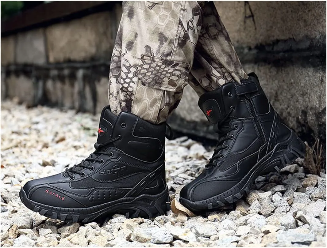Kervaky Mens Military Tactical Boots Outdoor Lightweight Durable Military Boots for Hiking Work Combat