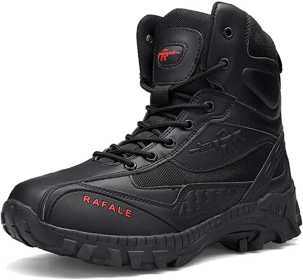 Kervaky Mens Military Tactical Boots Outdoor Lightweight Durable Military Boots for Hiking Work Combat